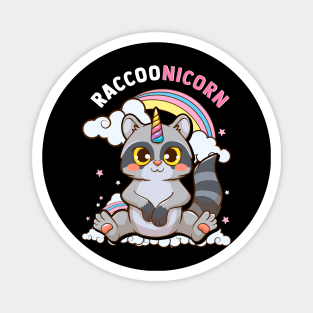 Raccoon Unicorn Magnet